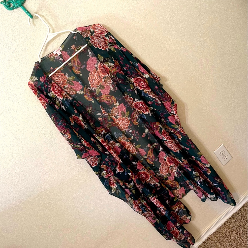 Floral swimsuit cover/kimono